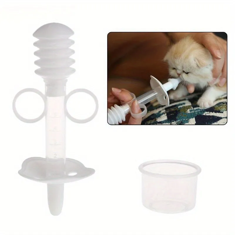 1pc Universal Silicone Pet Feeding Syringe for Small Animals