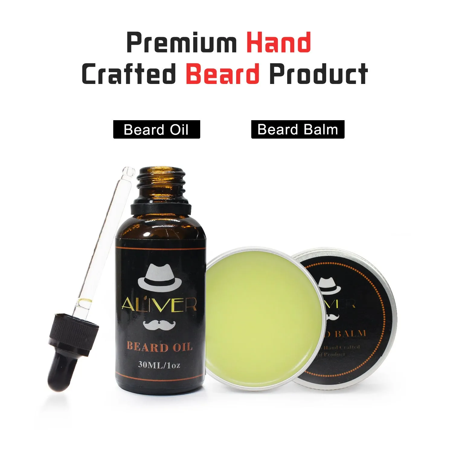 ALIVER men's beard portable styling comb beard comb brush cream oil beard water suit