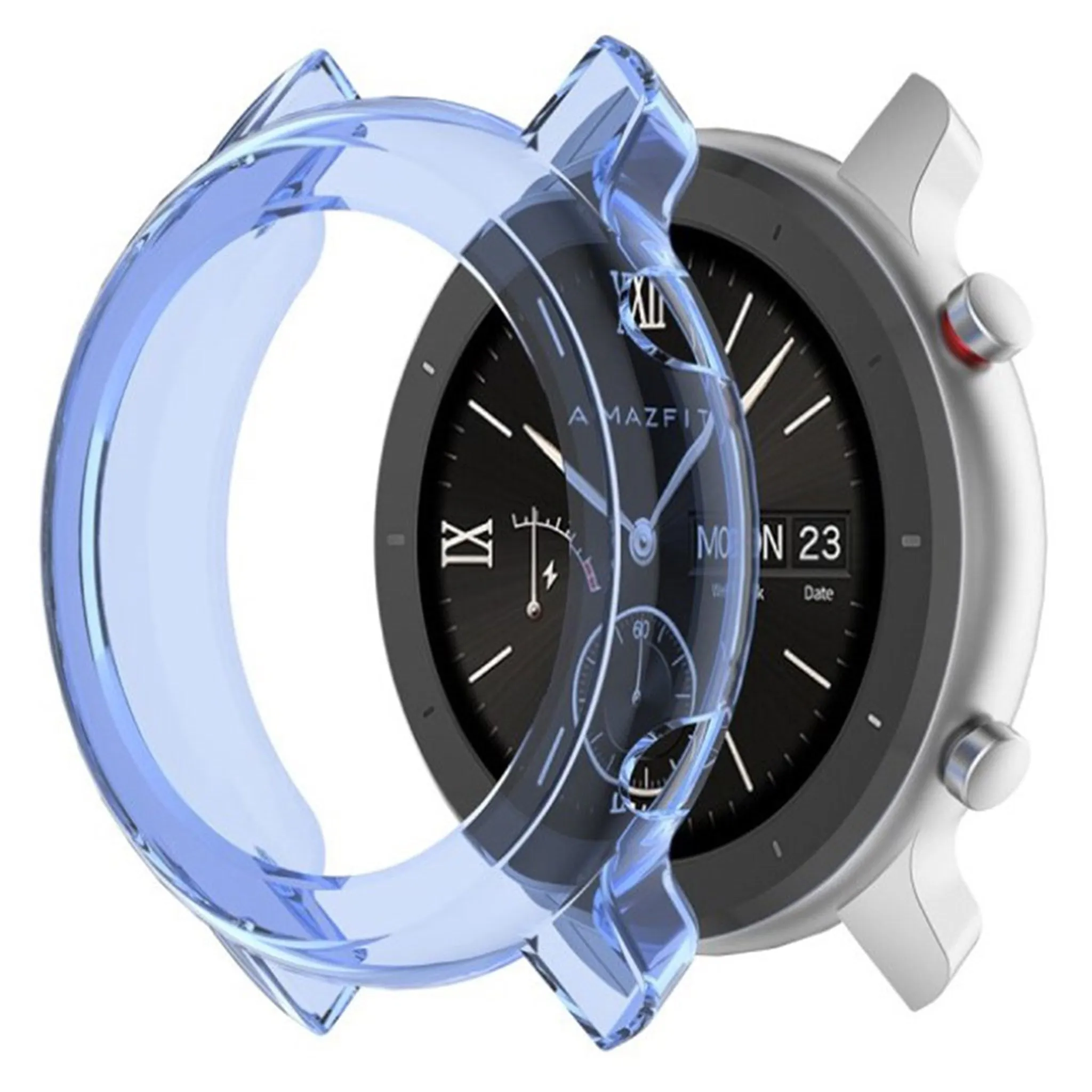 Amazfit GTR 47mm durable case - Transparent Blue