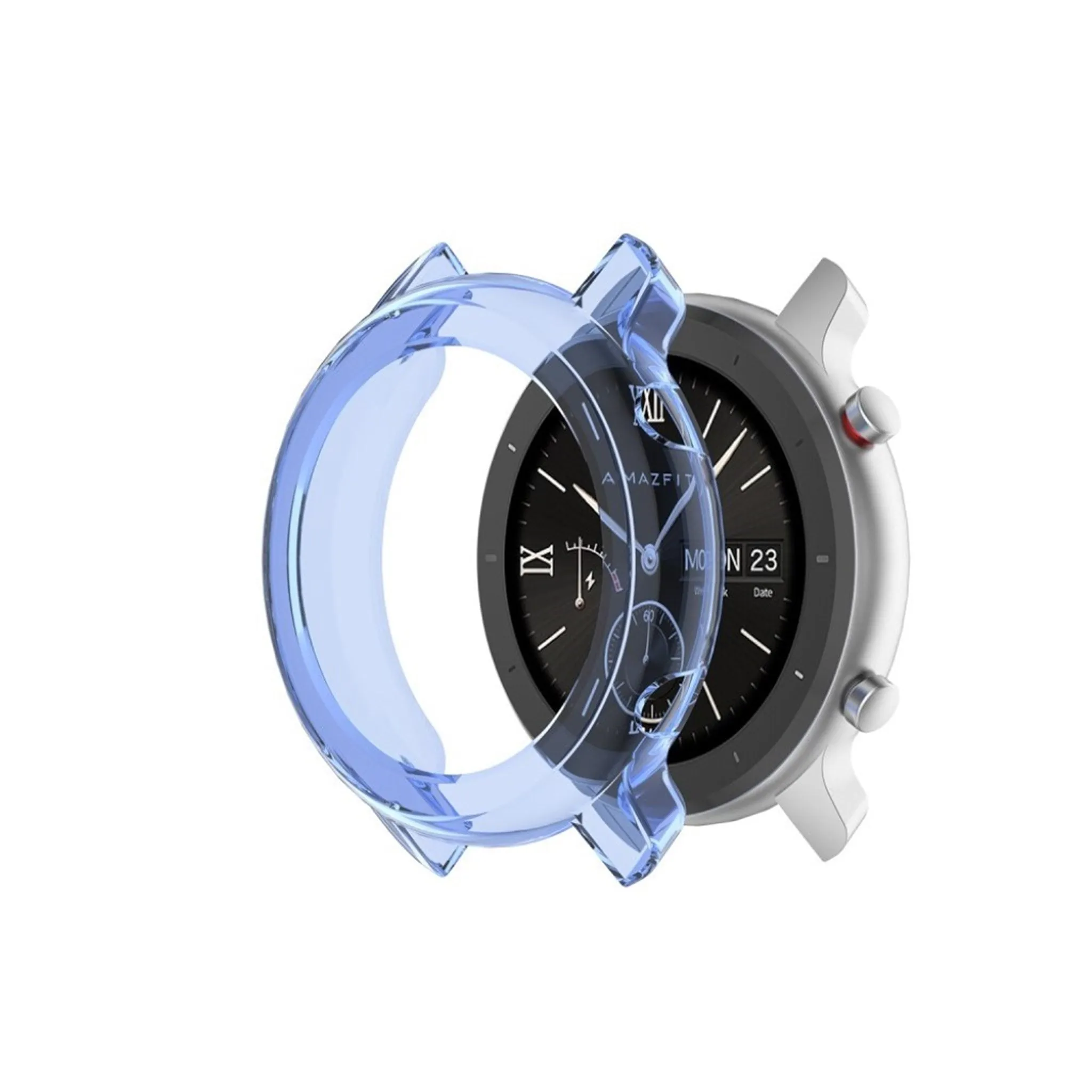 Amazfit GTR 47mm durable case - Transparent Blue