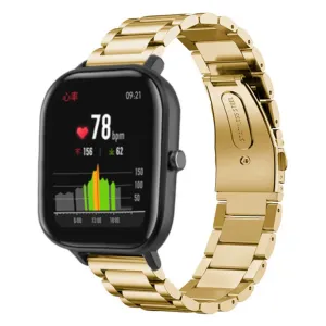 Amazfit GTS durable stainless steel watch band - Gold