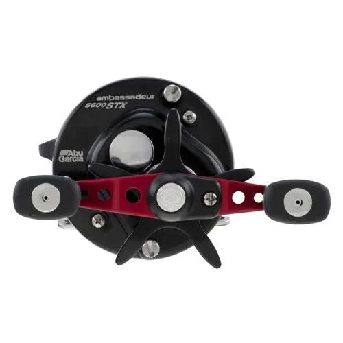 Ambassadeur STX Round Baitcast Reel - 6600, 5.9:1 Gear Ratio, 5 Bearings, 28" Retrieve Rate, 21 lb Max Drag, RH