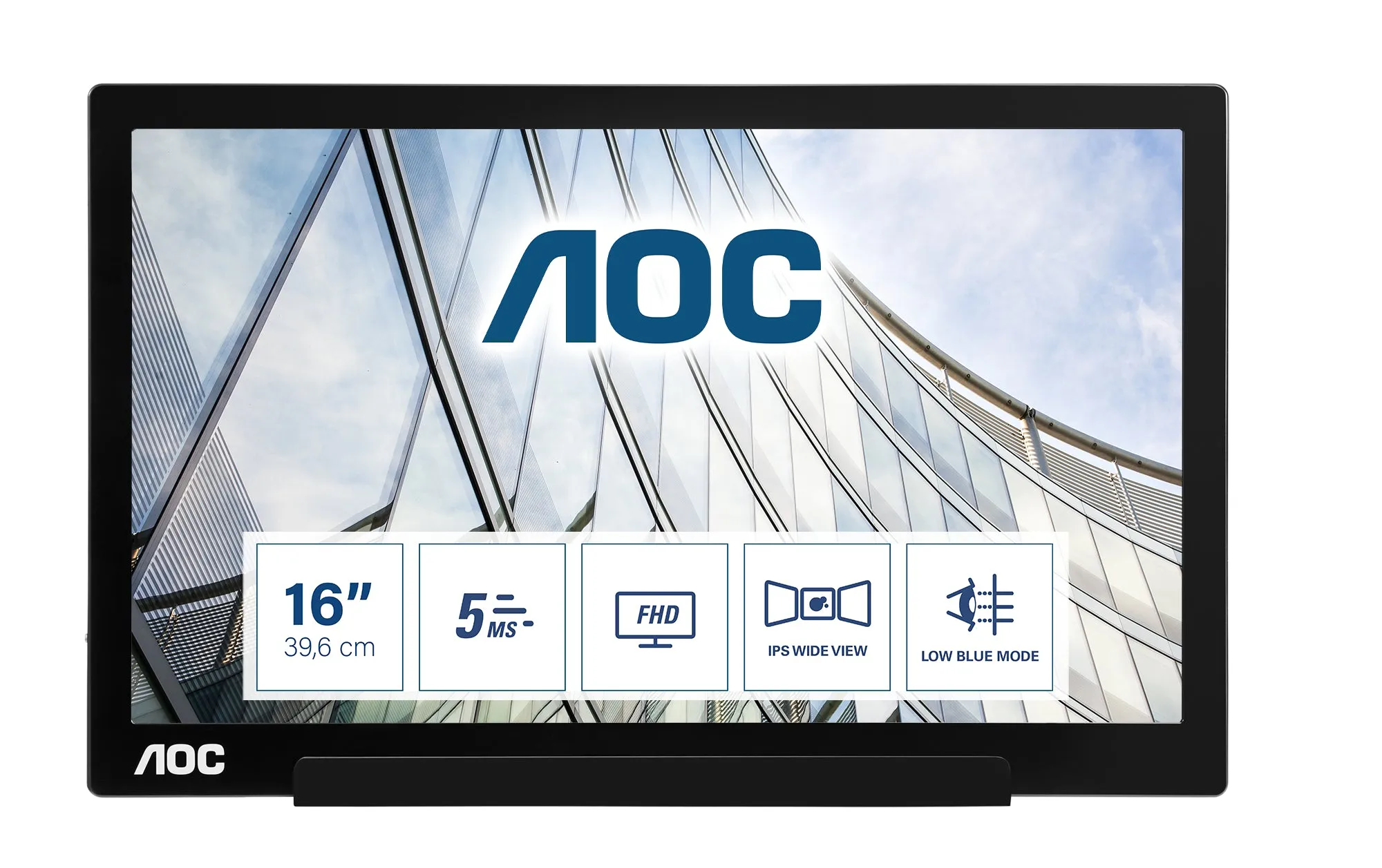 Aoc Led-Display I1601fwux - 39.6 Cm (15.6") - 1920 X 1080 Full Hd