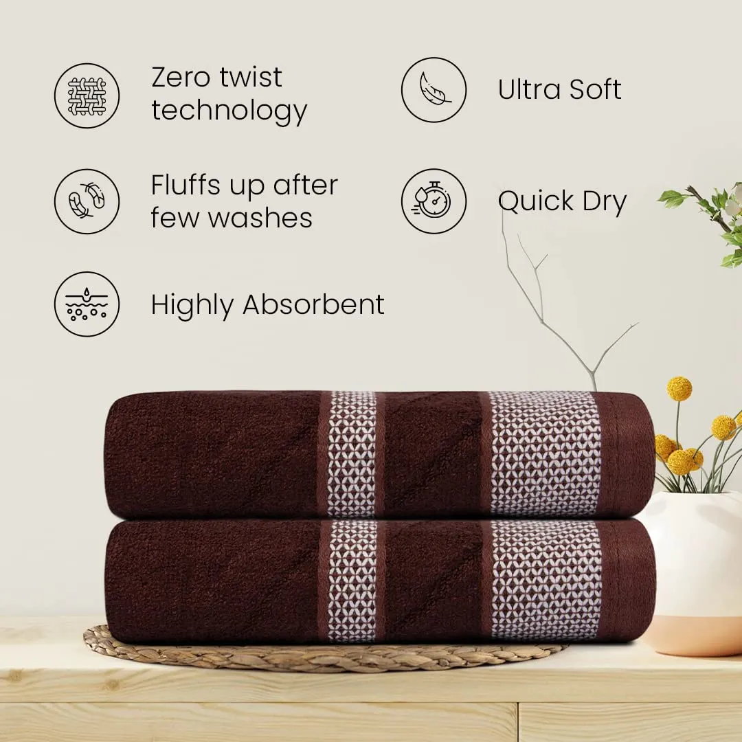 BePlush Zero Twist Bamboo Hand Towels : Ultra Soft, Highly Absorbent, Quick Dry, Anti Bacterial Napkins for Hand Towel || 450 GSM, 40 X 60 cms (6, Dark Brown)