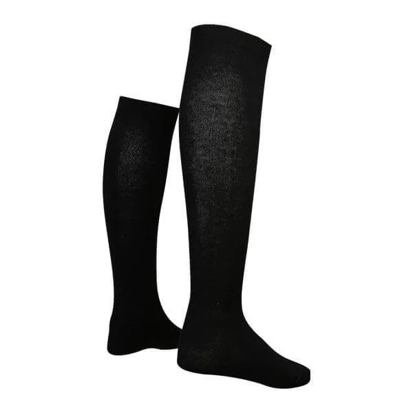 BLACK KNEE LENGTH UNISEX SOCKS