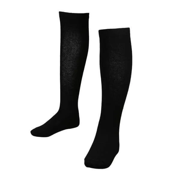 BLACK KNEE LENGTH UNISEX SOCKS