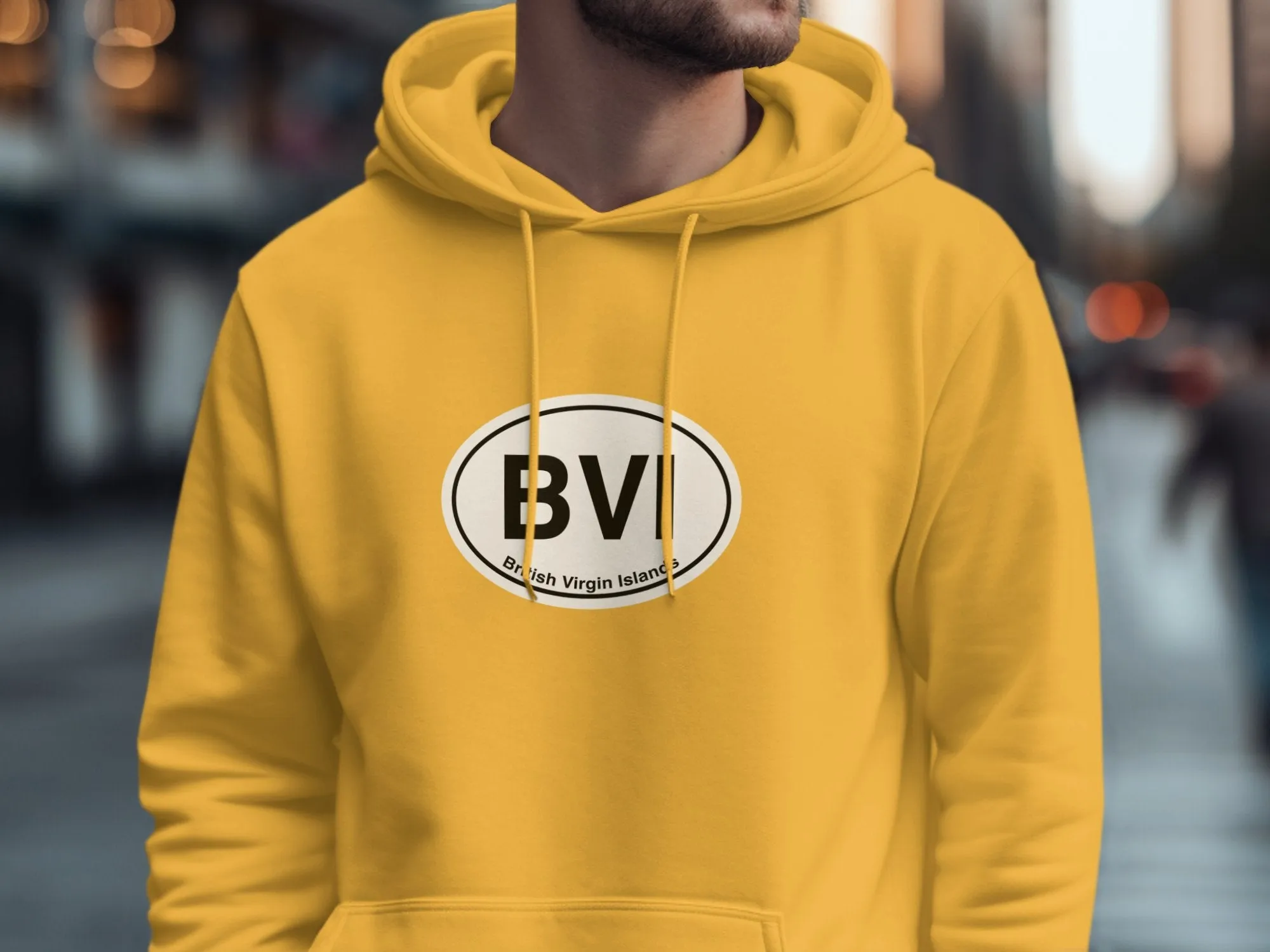 BVI Mens Hoodie - Explore Island Serenity in Comfortable Style