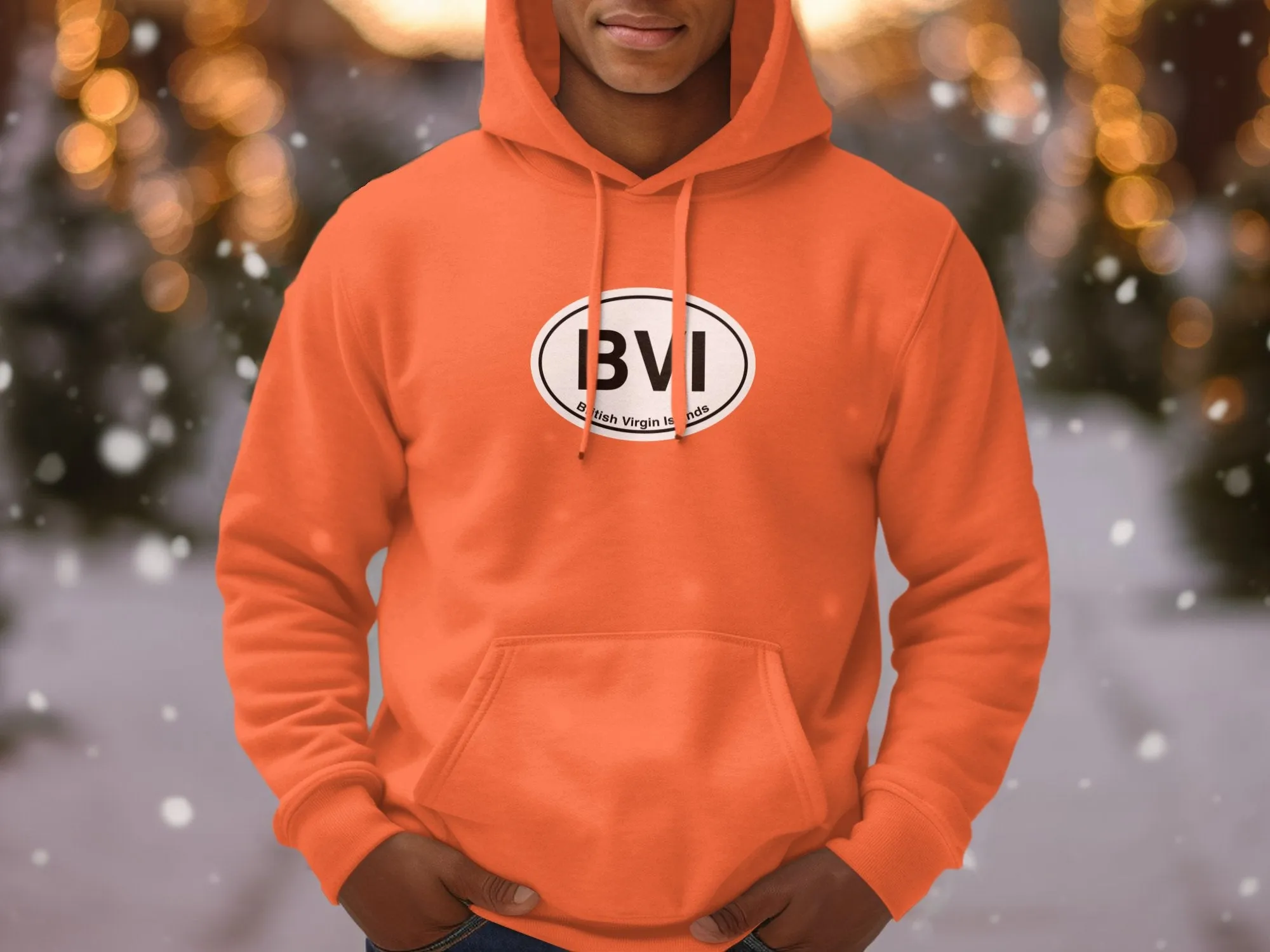 BVI Mens Hoodie - Explore Island Serenity in Comfortable Style