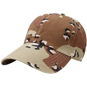 Classic Baseball Cap Soft Cotton Adjustable Size - Desert Camouflage