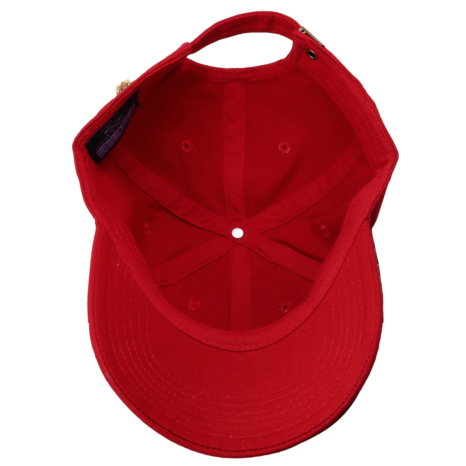 Classic Baseball Cap Soft Cotton Adjustable Size - Red