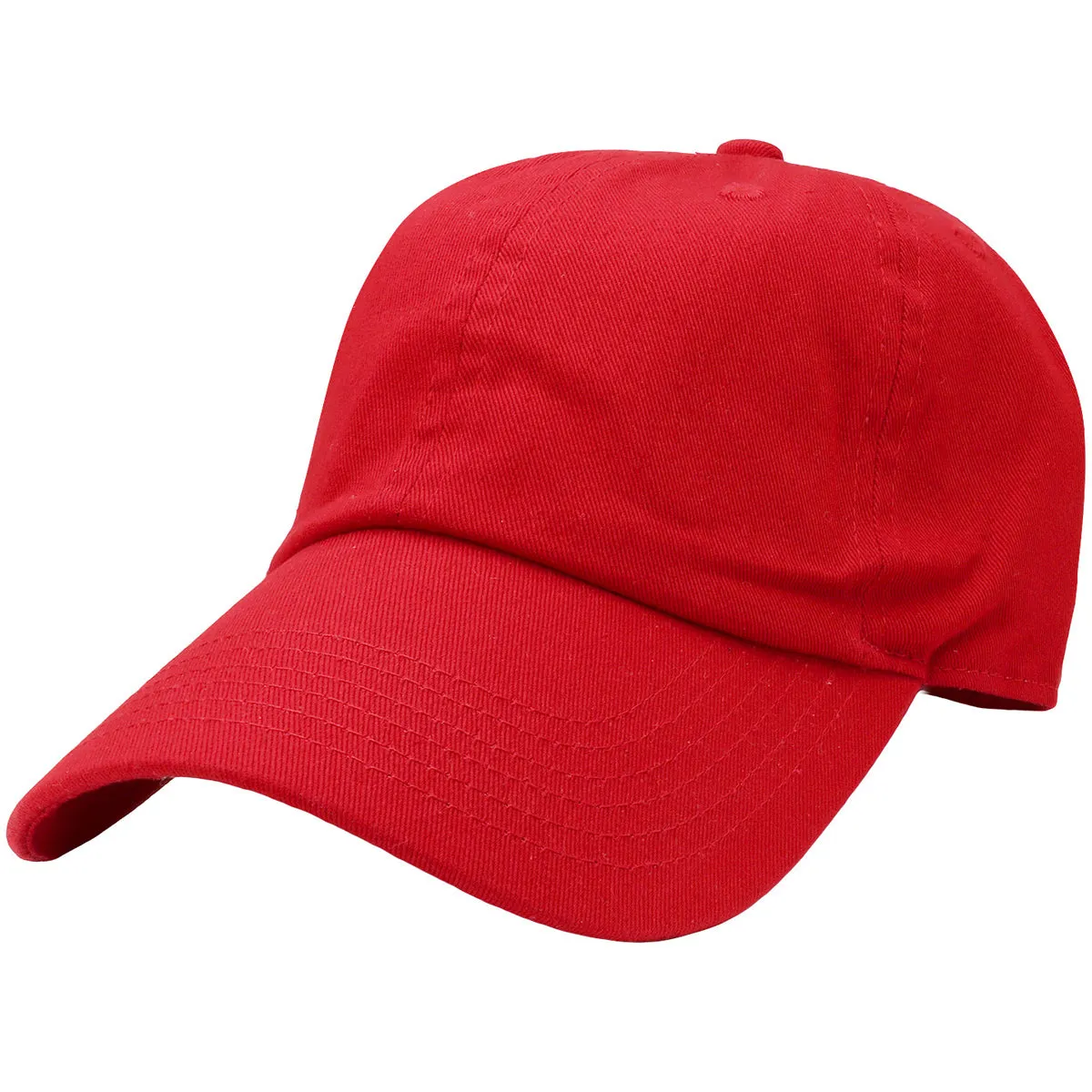 Classic Baseball Cap Soft Cotton Adjustable Size - Red