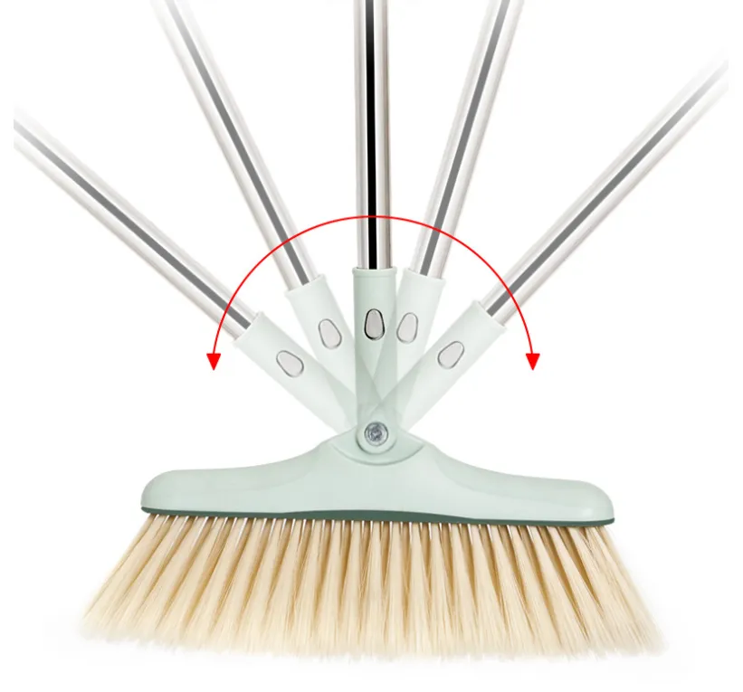 Comb rotating broom combination