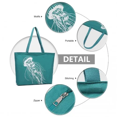 Eco-Friendly Reusable Canvas Shopping Tote Bag - Green | Durable, Stylish, Spacious & Versatile