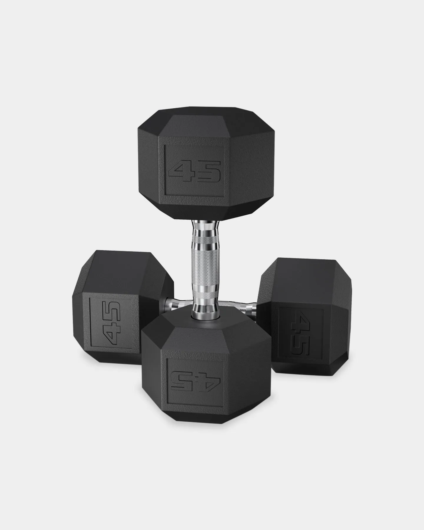 Epic Fitness Rubber Hex Coated Dumbbells