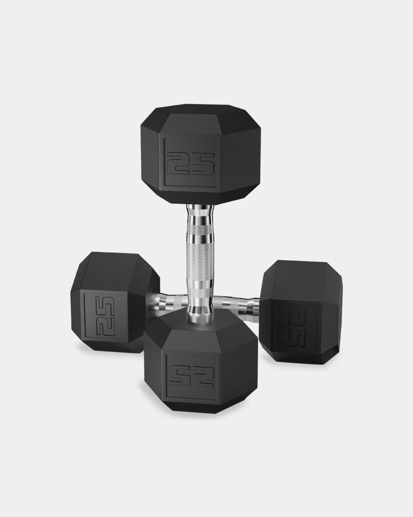 Epic Fitness Rubber Hex Coated Dumbbells