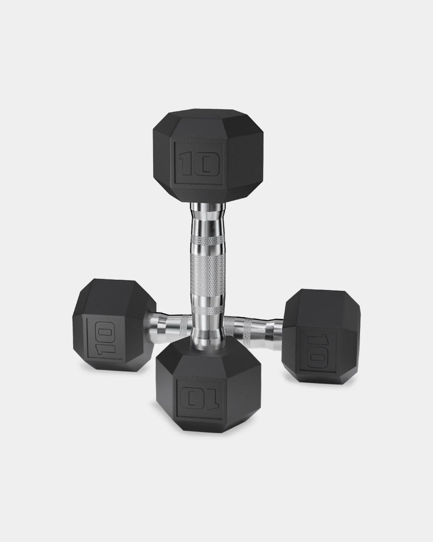 Epic Fitness Rubber Hex Coated Dumbbells