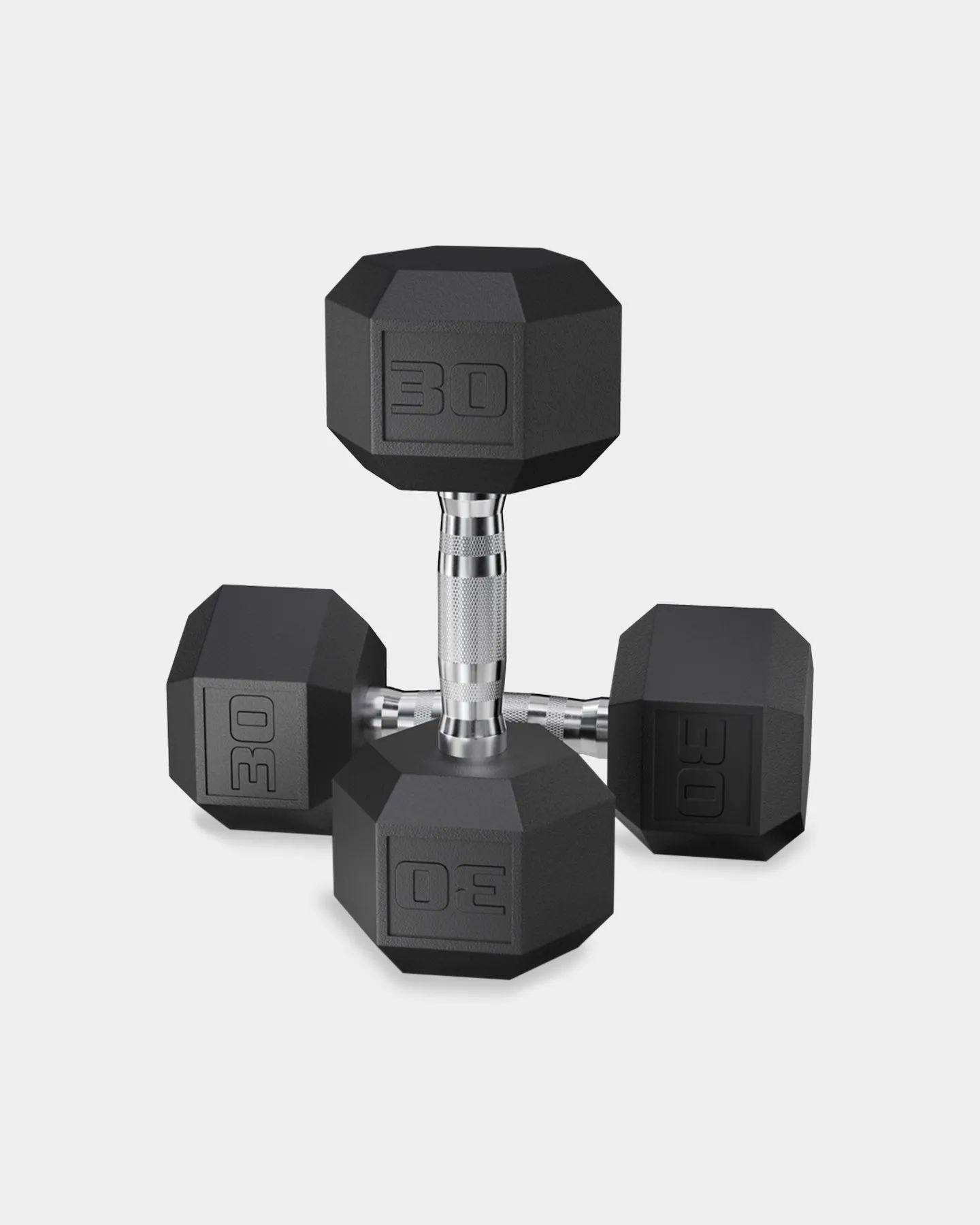 Epic Fitness Rubber Hex Coated Dumbbells