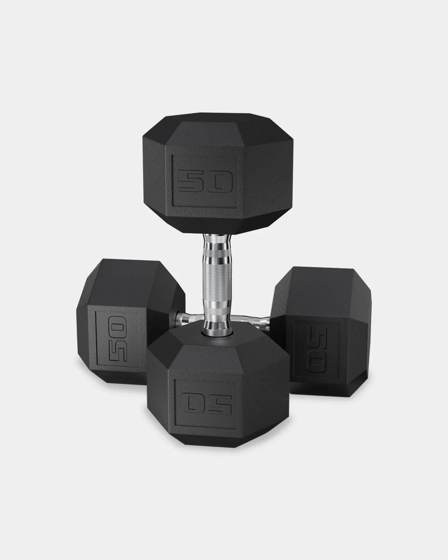 Epic Fitness Rubber Hex Coated Dumbbells