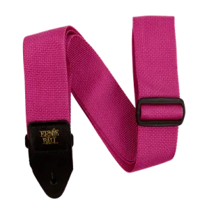 Ernie Ball Strap Polypro Raspberry & Black