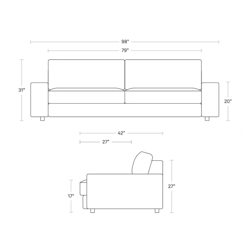 Esker 98 Inch Sofa