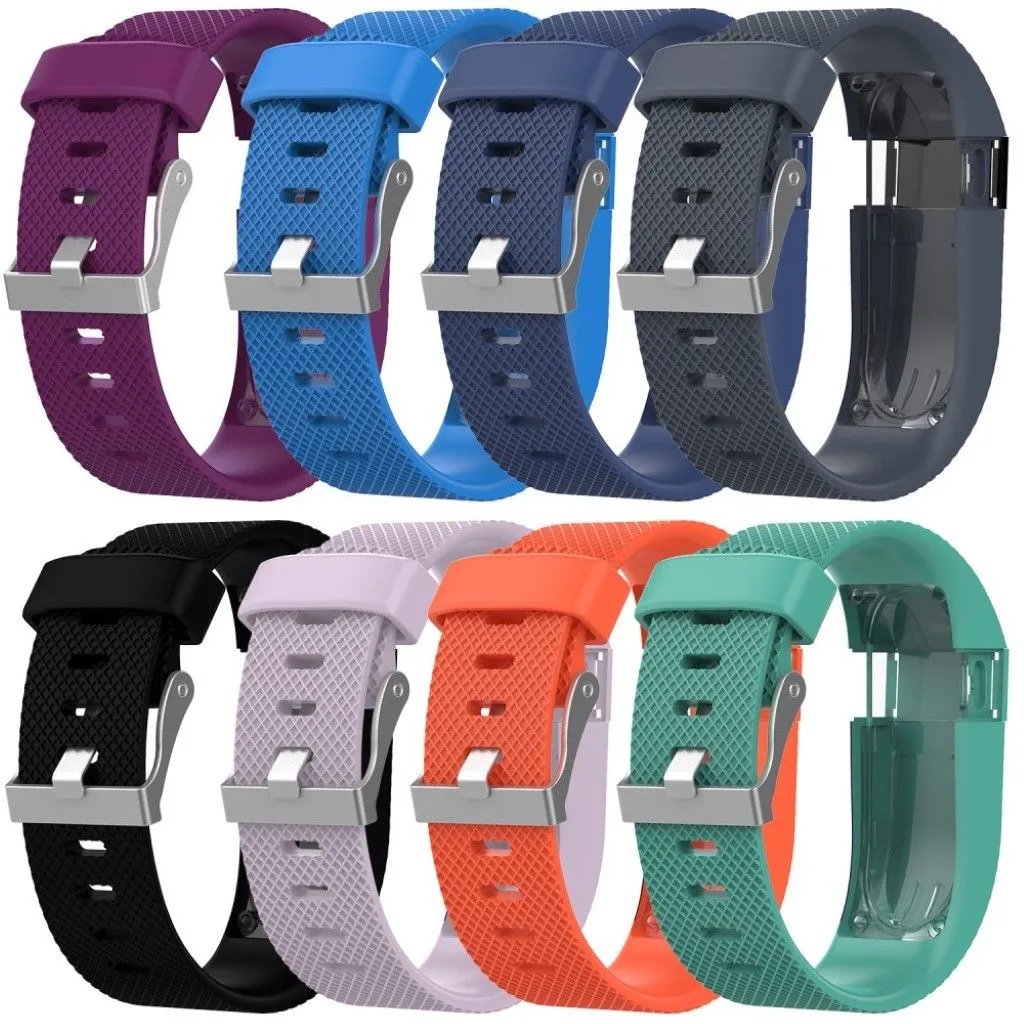 Fitbit Charge HR soft silicone watchband - Dark Purple / Size: S