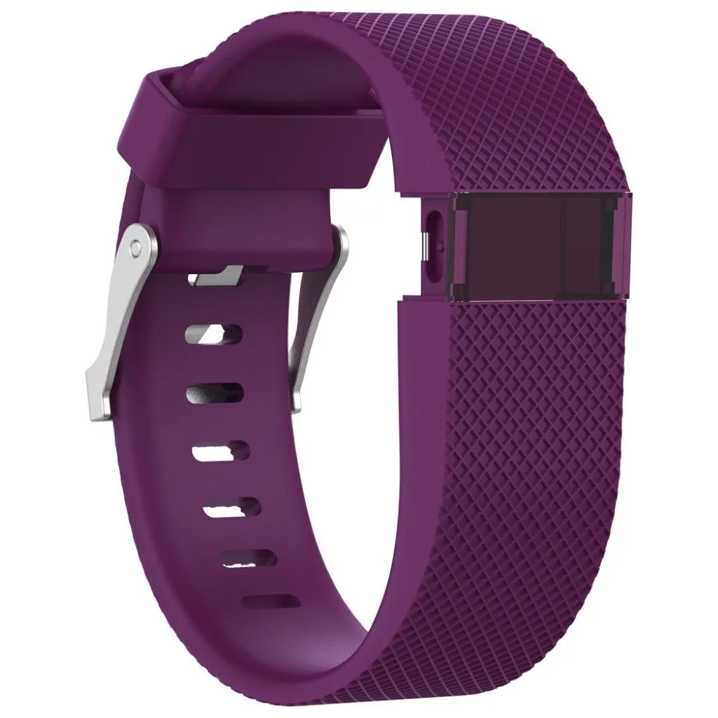 Fitbit Charge HR soft silicone watchband - Dark Purple / Size: S