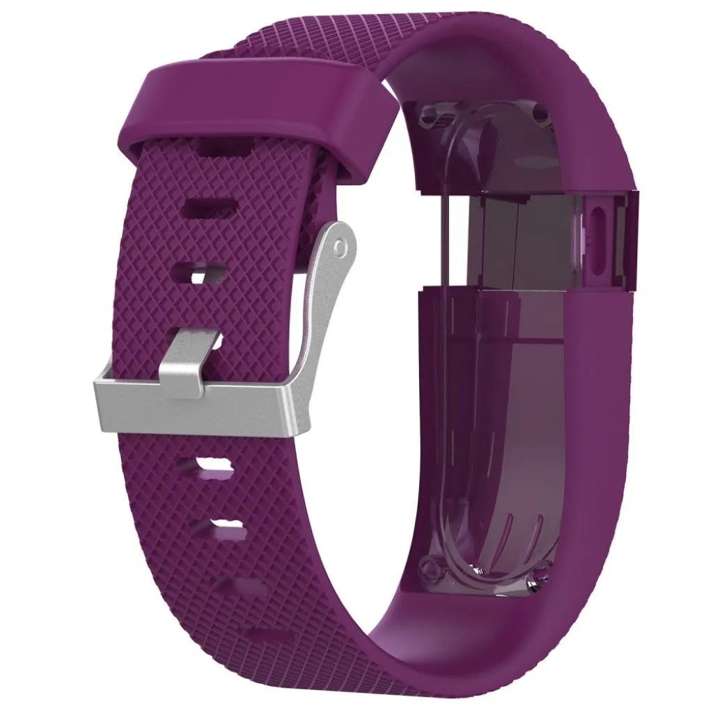 Fitbit Charge HR soft silicone watchband - Dark Purple / Size: S