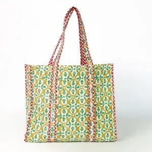 Fleur de Lis Geo Saffron Tote Bag