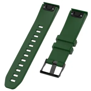 Garmin Approach S60 twill texture silicone watchband - Blackish Green