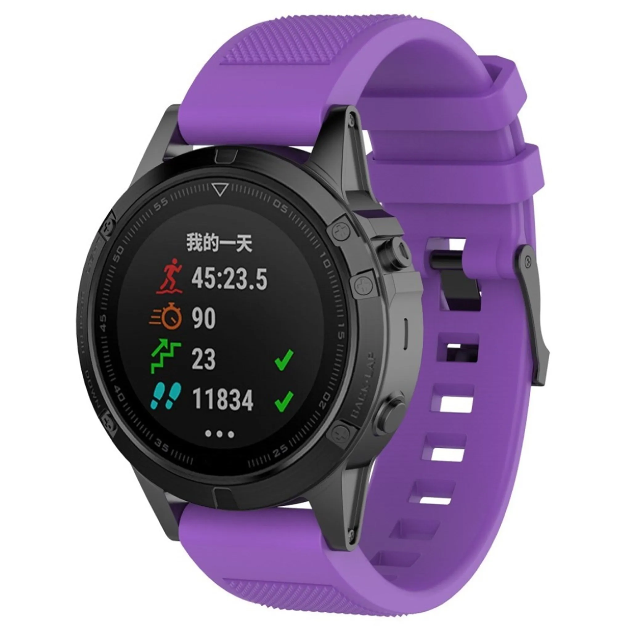 Garmin Approach S60 twill texture silicone watchband - Purple