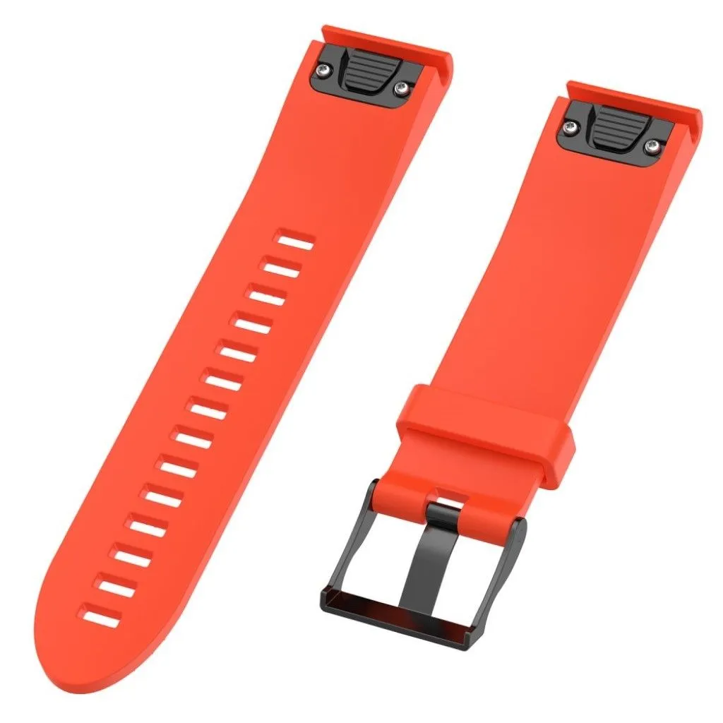 Garmin Fenix 5S textured silicone watch strap band - Red