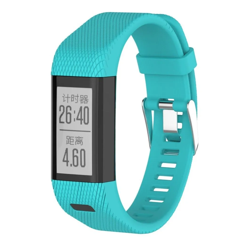 Garmin Vivosmart HR  silicone watch strap with install tools - Cyan