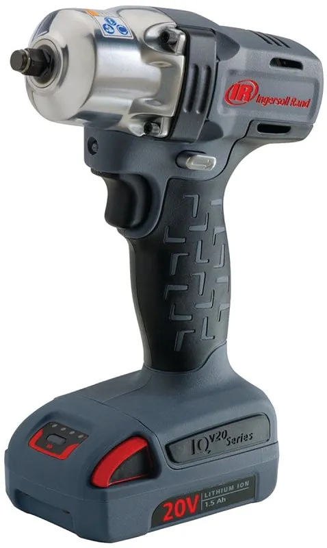 Ingersoll Rand W5130-K12 Impact Wrench Kit, Battery Included, 20 V, 2.5 Ah, 3/8 in Drive, Square Drive :EA: QUANTITY: 1