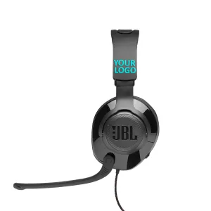 JBL Quantum 300 Wired Over Ear Gaming Headset With Flip Up Mic, Black