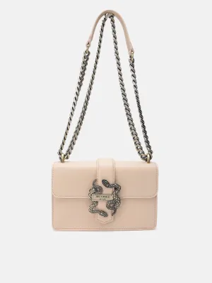 Just Cavalli Women Beige Solid Crossbody Bag