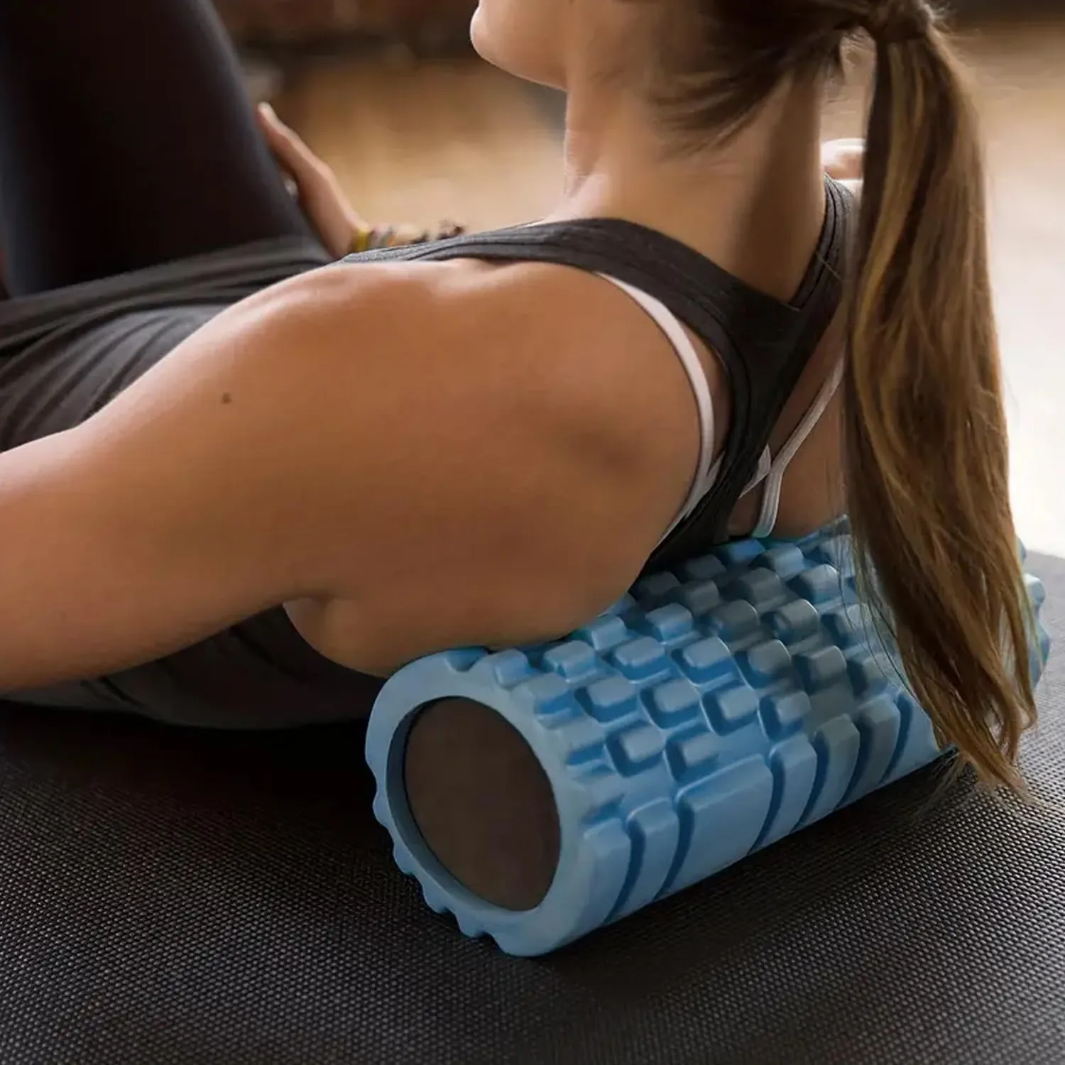 Kuber Industries Foam Roller For Exercise, Back Pain, Knee Pain-Pack of 4 (Blue)