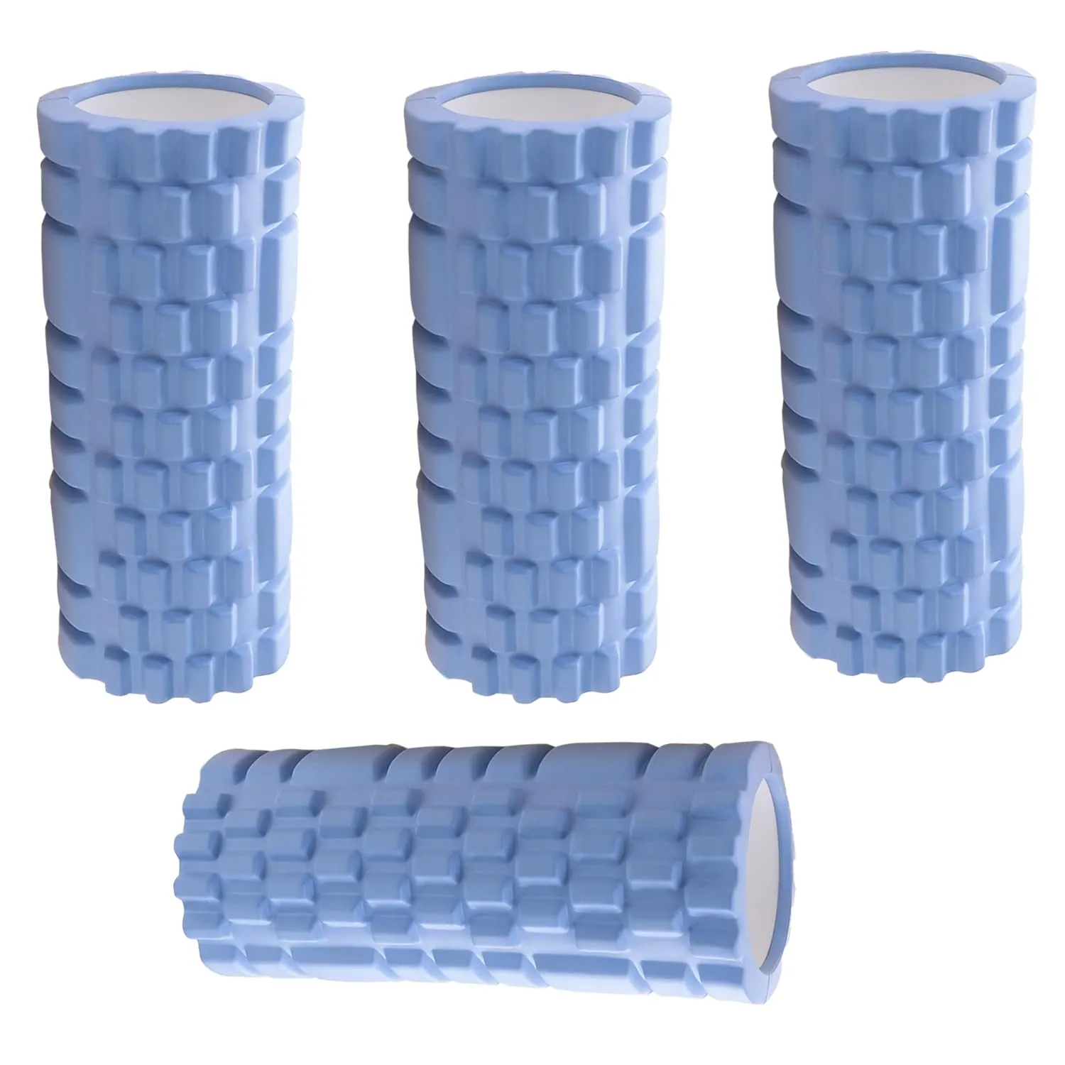 Kuber Industries Foam Roller For Exercise, Back Pain, Knee Pain-Pack of 4 (Blue)