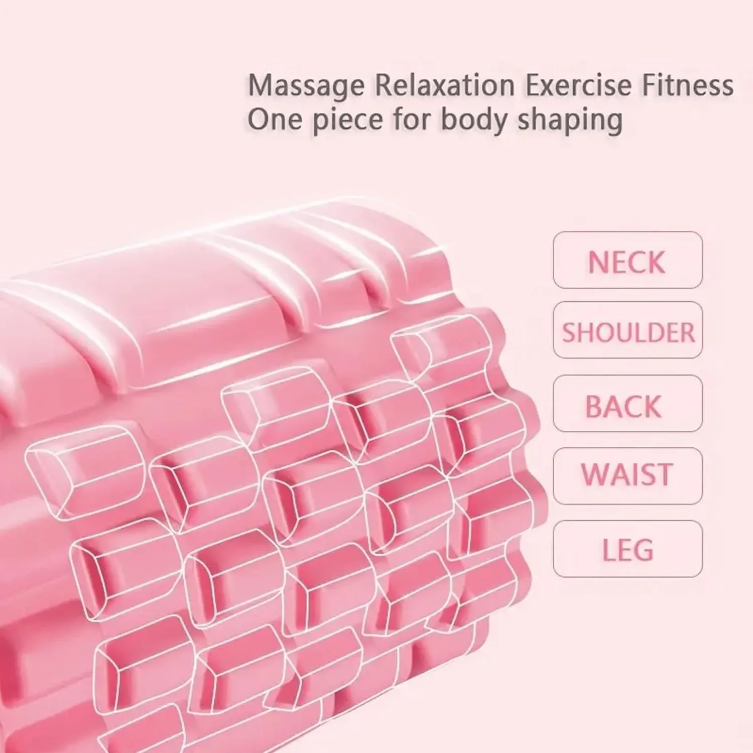 Kuber Industries Foam Roller For Exercise, Back Pain, Knee Pain-Pack of 6 (Pink)