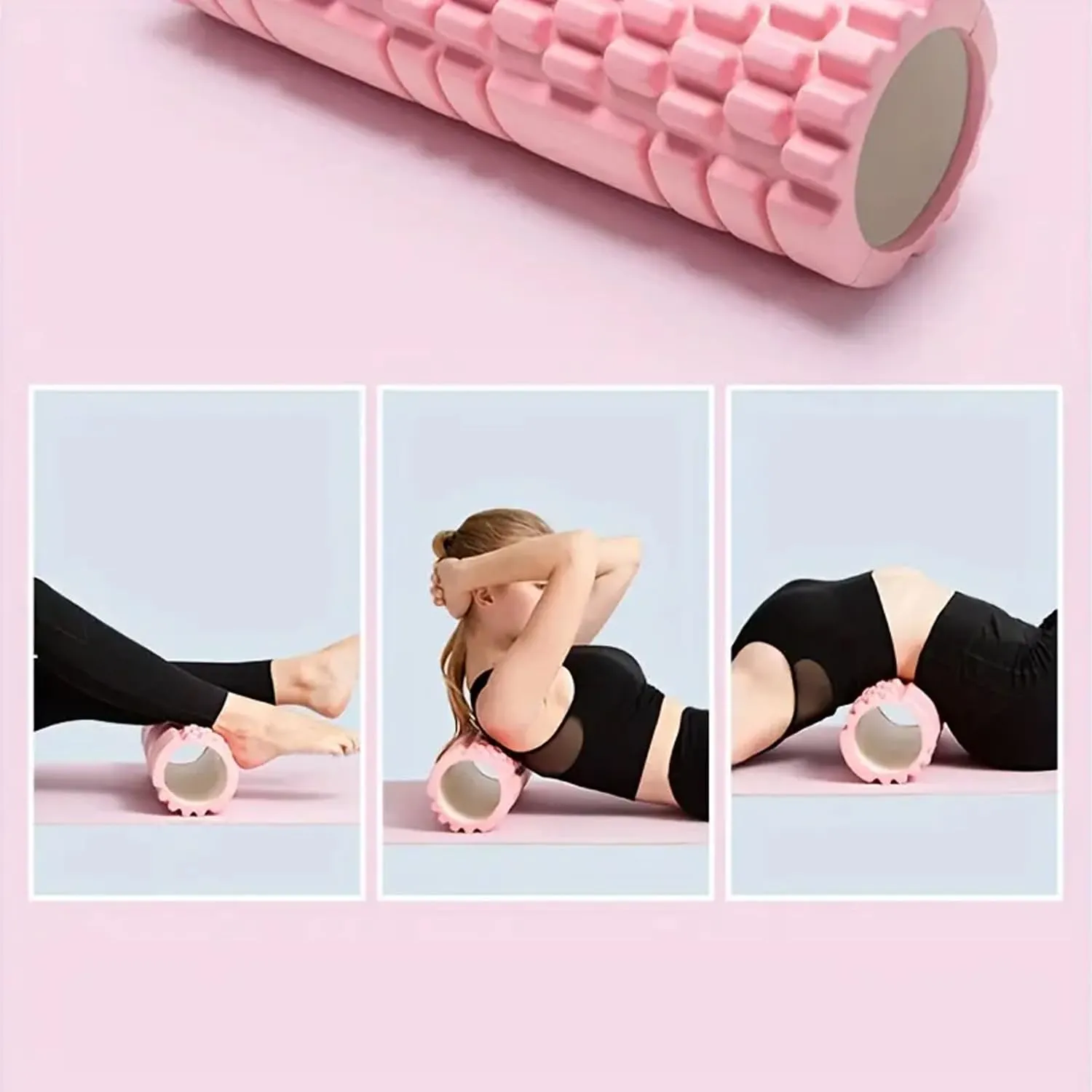 Kuber Industries Foam Roller For Exercise, Back Pain, Knee Pain (Pink)