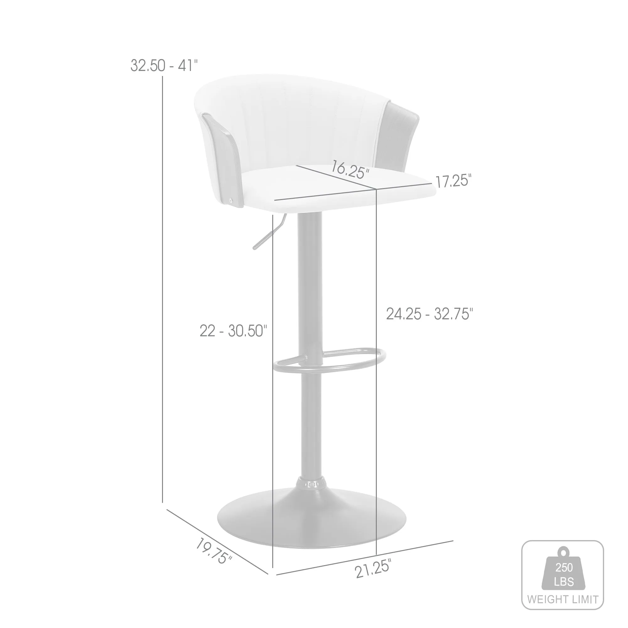 Lydia Upholstered Adjustable Barstool