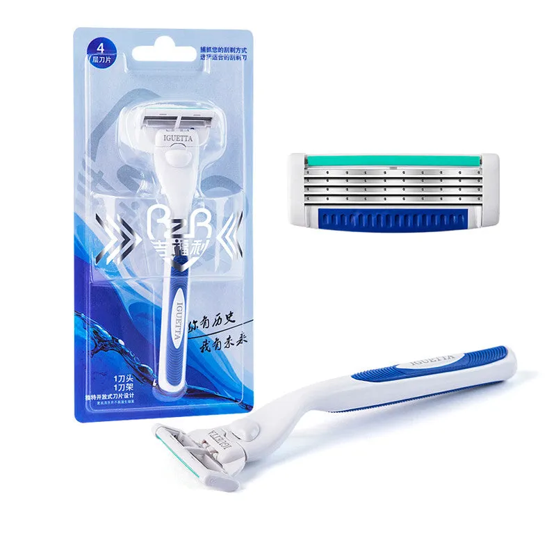 Manual razor 4-layer razor blade