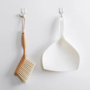 Mini Broom and Dustpan Set With Bamboo Handle