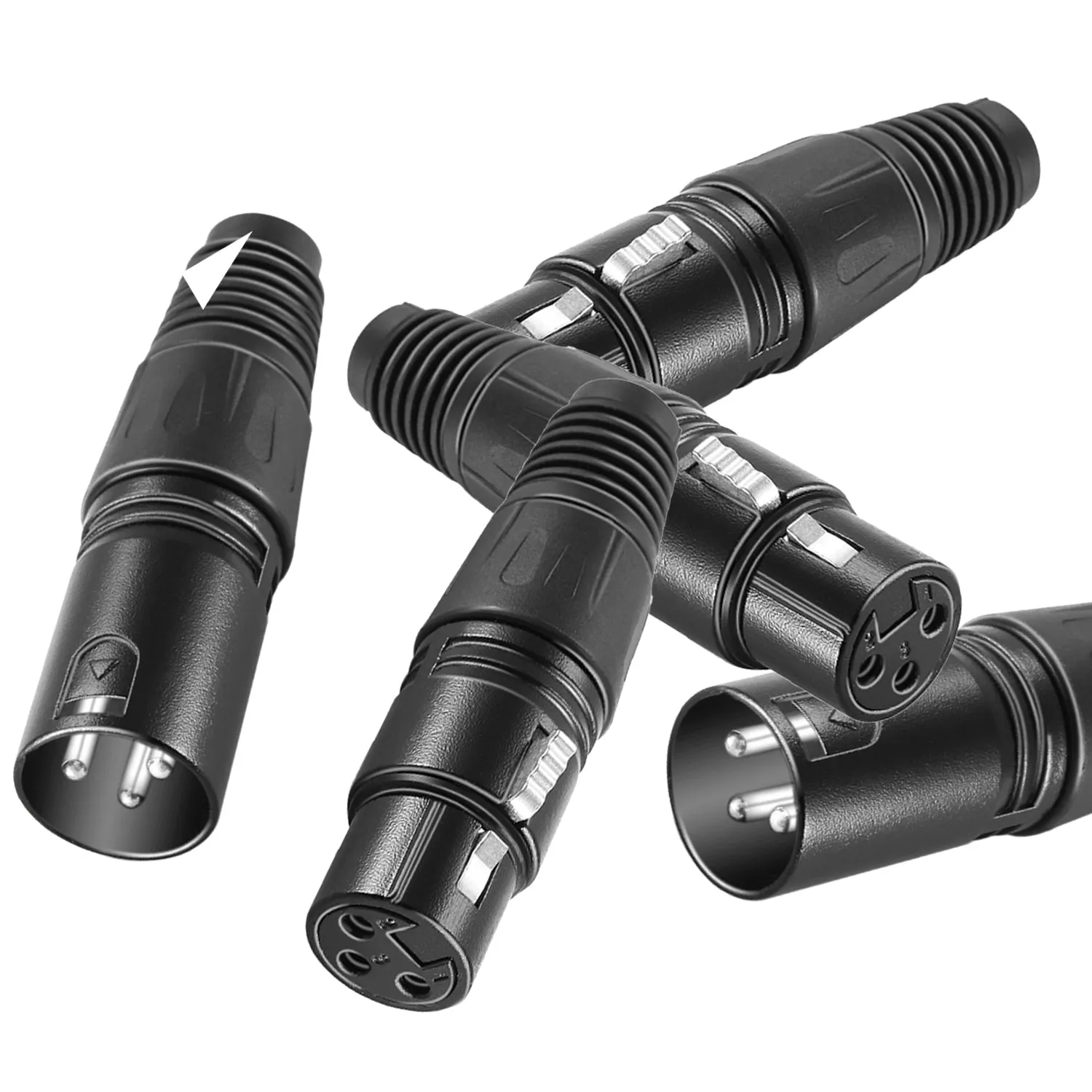 NEEWER 20-Piece 3 Pin XLR Mic Snake Plug Connector