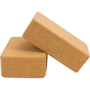 Non-Slip Organic Cork Yoga Blocks 2-Pack, Eco-Friendly