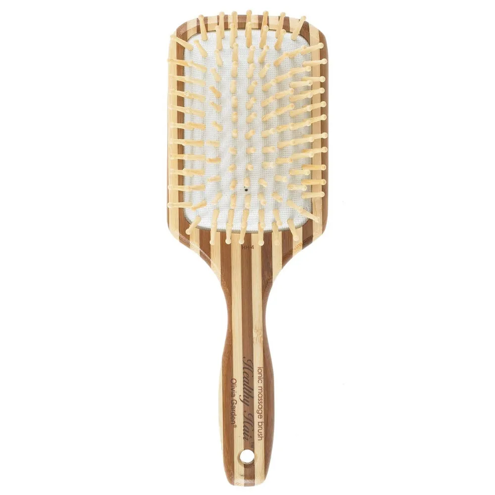 Olivia Garden Healthy Hair Eco-Friendly Natural Bamboo Massage Paddle Brush