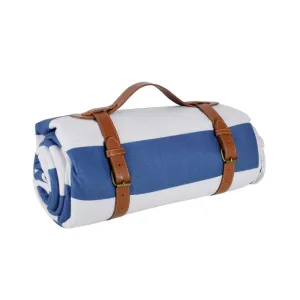 Picnic Blanket With Carry Strap Hamptons Blue