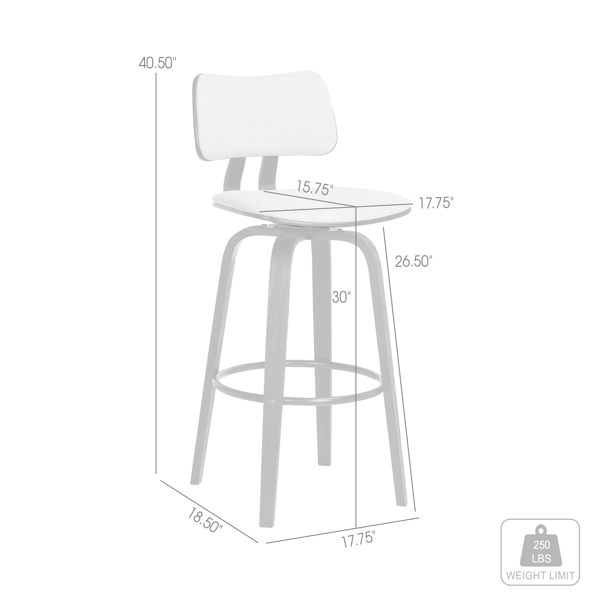 Pico Upholstered Swivel Barstool