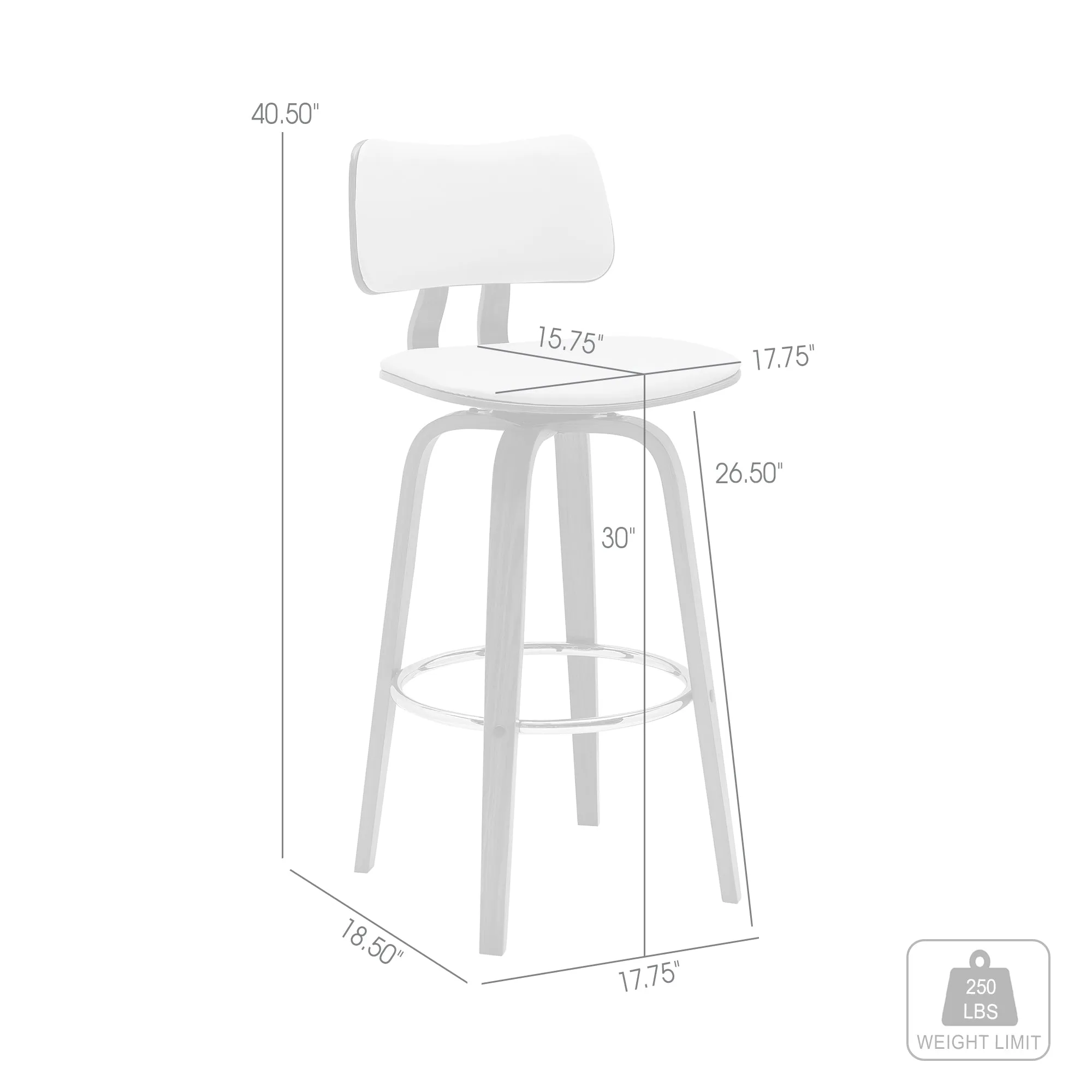 Pico Upholstered Swivel Barstool