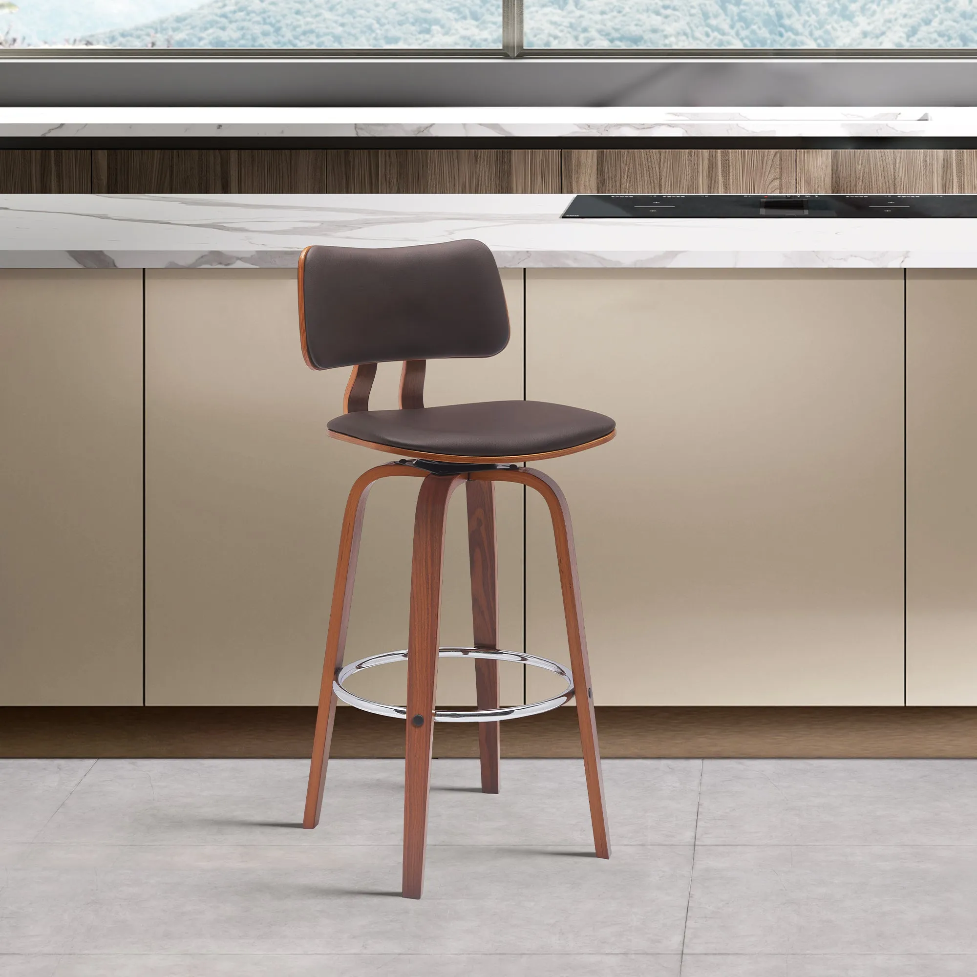 Pico Upholstered Swivel Barstool