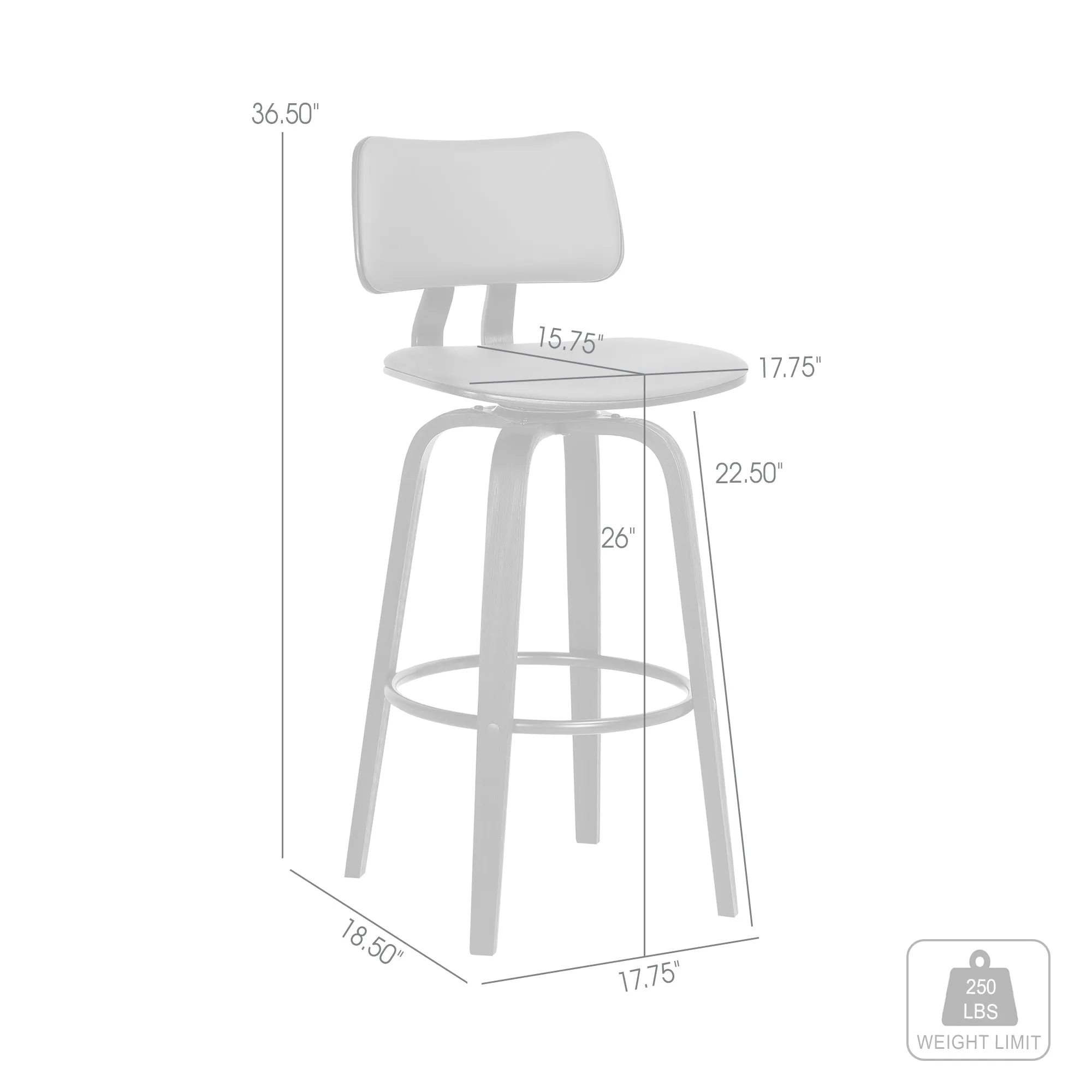 Pico Upholstered Swivel Barstool